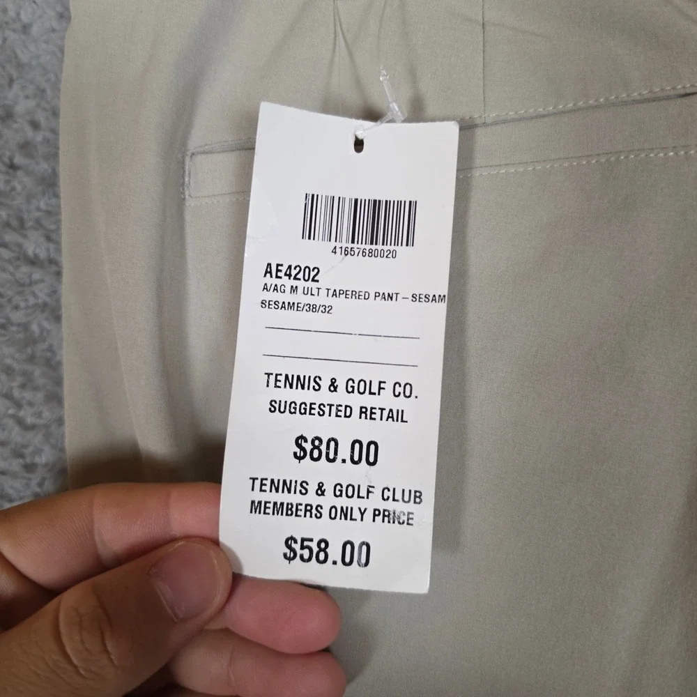 Adidas Ultimate Tapered Pant Mens 38x32‎ Sesame Performance Golf Outdoor NEW